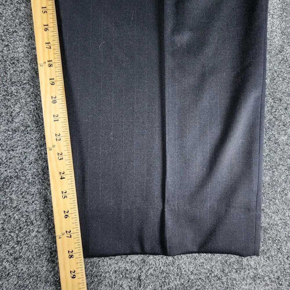 Henry Grethel 2 Piece Suit Mens 54L Pants 53X28 Navy Pin‎ Stripe Wool Blend